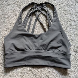 Lululemon Free to Be Moved Bra 6 Grey Sage